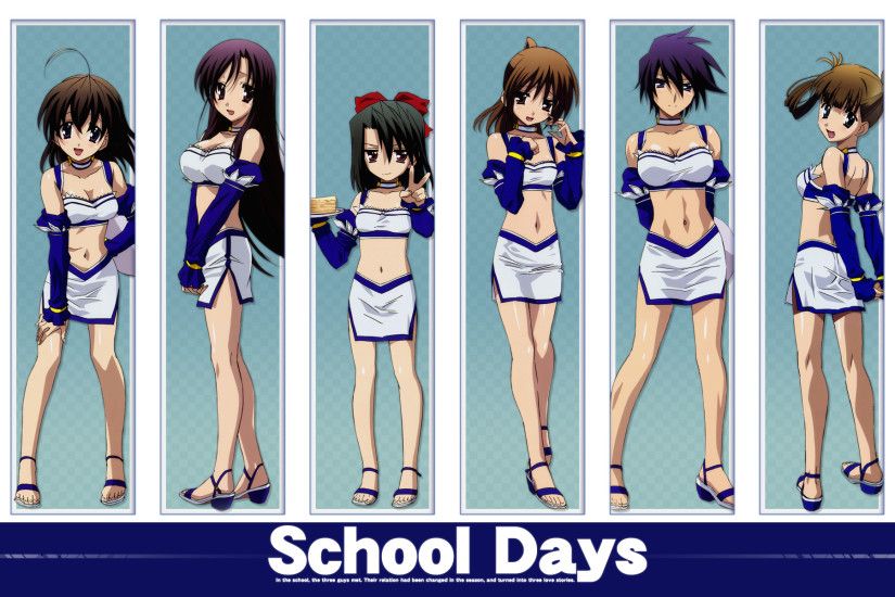 School Days, Katsura Kotonoha, Kiyoura Setsuna, Saionji Sekai - Free  Wallpaper / WallpaperJam.com