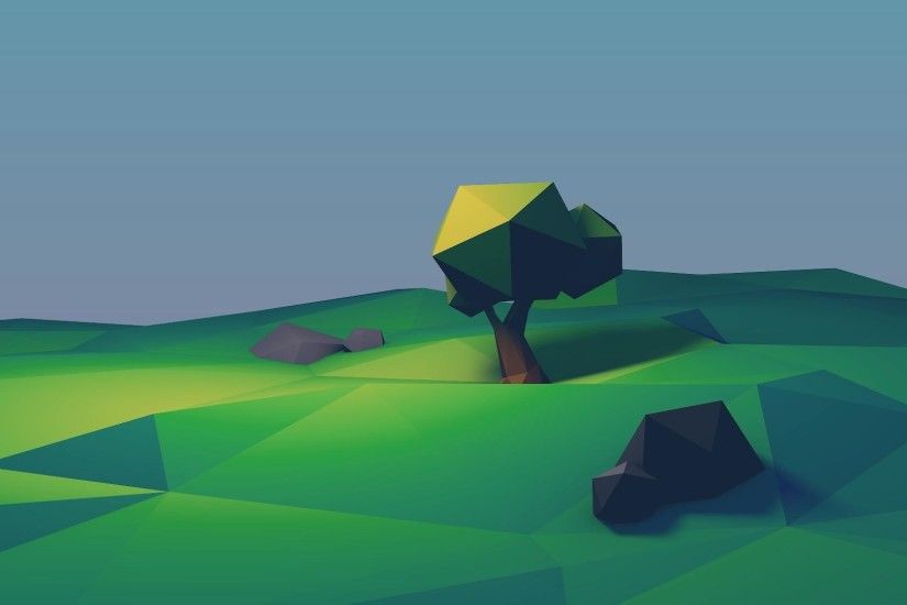 1920x1080 wallpaper.wiki-Awesome-2D-Lowpoly-Picture-by-imrooniel