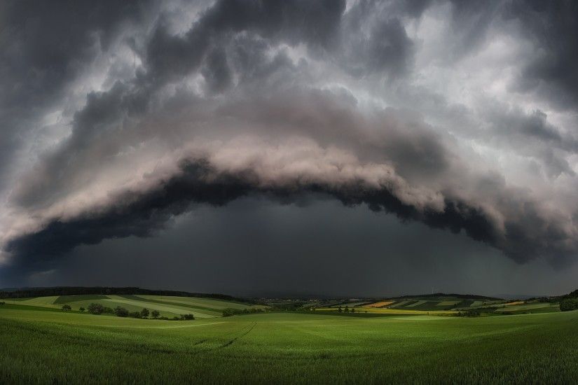 nature, Landscape, Supercell, Storm, Clouds, Field, Hill, Thunder, Tornado  Wallpapers HD / Desktop and Mobile Backgrounds
