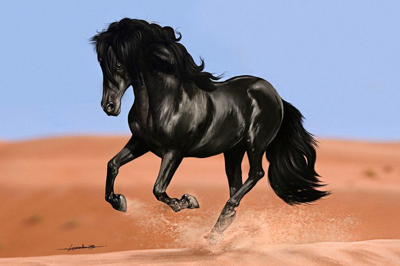 Background In High Quality - Friesian Horse Theme by Euthymius Alesio