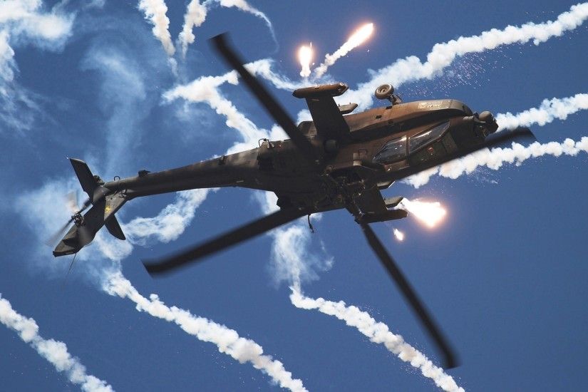 AH 64 Apache, Aircraft, Contrails