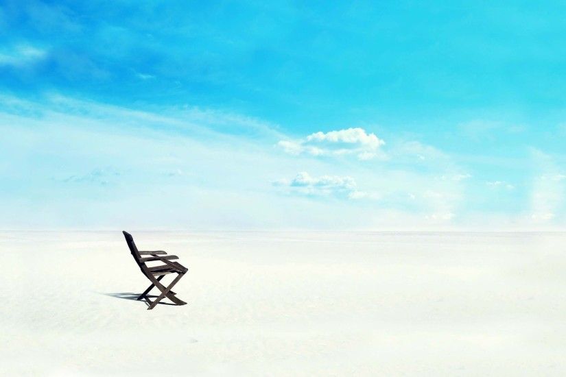 Beach Chair On White Sand Wallpaper | HD Beach Wallpaper Free Download ...