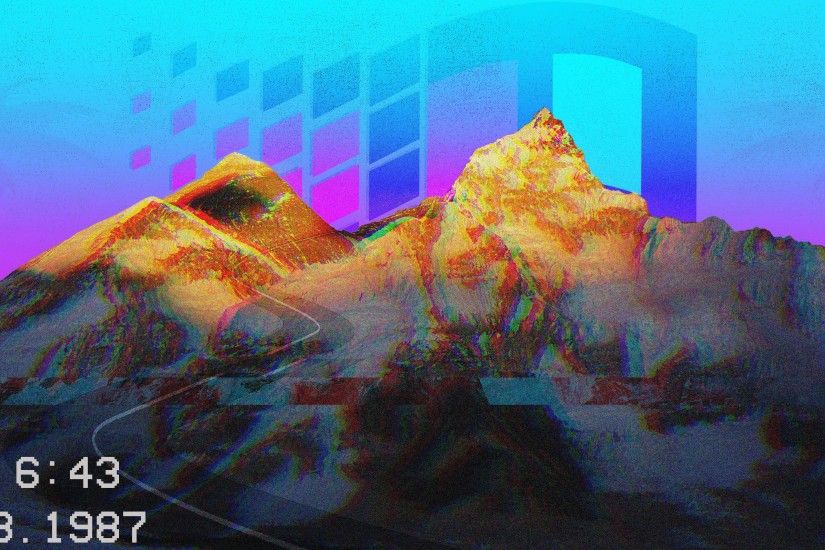 Vaporwave wallpaper, my first try at making wallpapers