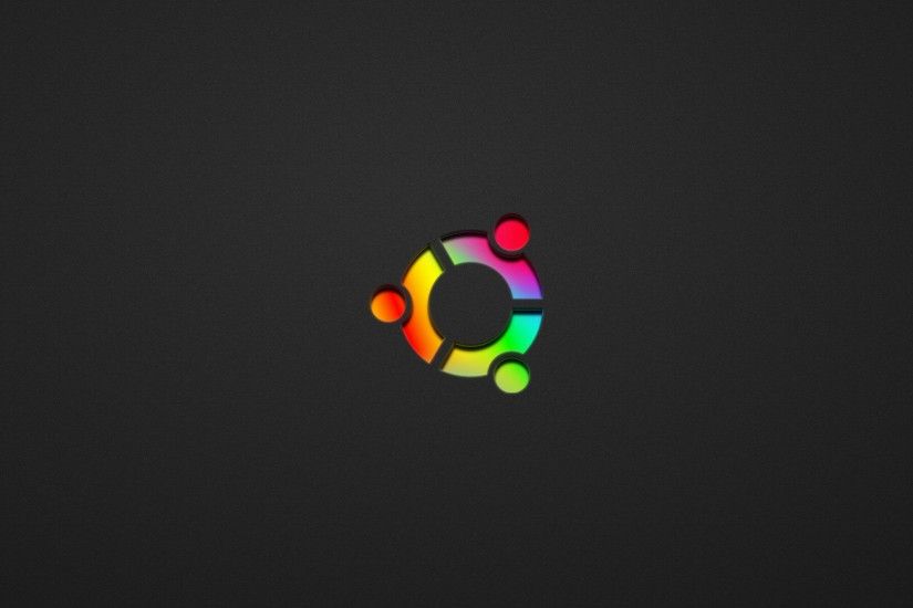 1920x1080 Wallpaper ubuntu, black, rainbow, symbol