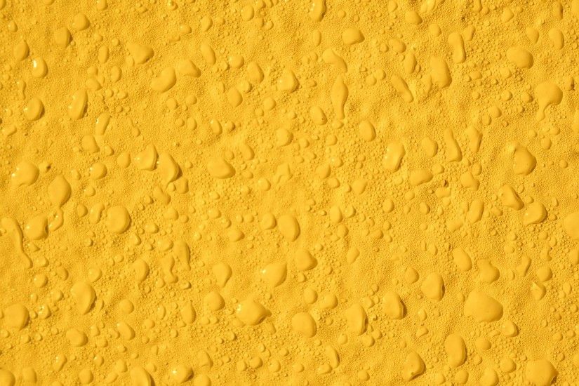 Yellow Water Droplets Background