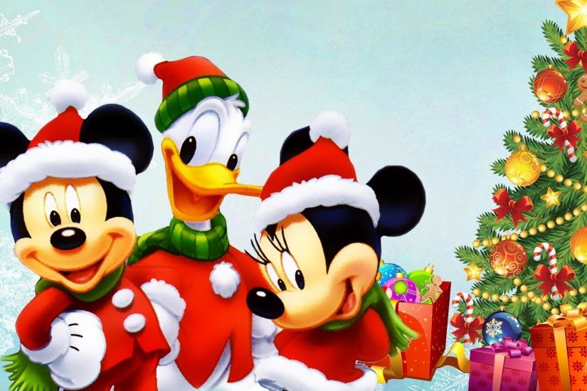 Disney Tree Mickey Presents Duck Donald Christmas Mouse Minnie Gifts Winter  Picture Backgrounds For Desktop - 1920x1080