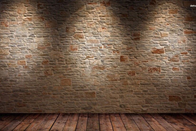 Brick wall and wood floor HD wallpaper #1 | Abstract Desktop Wallpaper