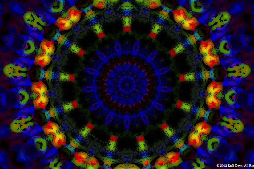 Psychedelic HD Background Wallpaper – Blue Orange Trippy 3D .