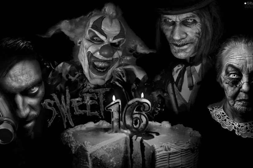 horror, Clown, Dark, birthday