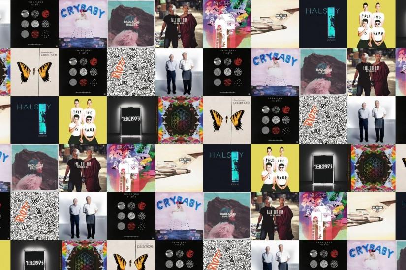 Download this free wallpaper with images of Twenty One Pilots – Vessel,  Twenty One Pilots – Blurry Face, Melanie Martinez – Cry Baby, Halsey – ,  Fall Out ...