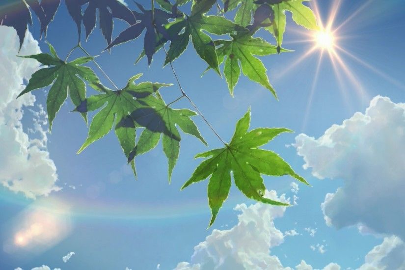 summer, Sunlight, Leaves, The Garden Of Words, Sun Rays, Clouds, Makoto  Shinkai Wallpapers HD / Desktop and Mobile Backgrounds