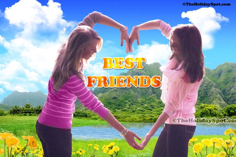 High Quality wallpaper on friendship featuring two friend sharing their  bond.