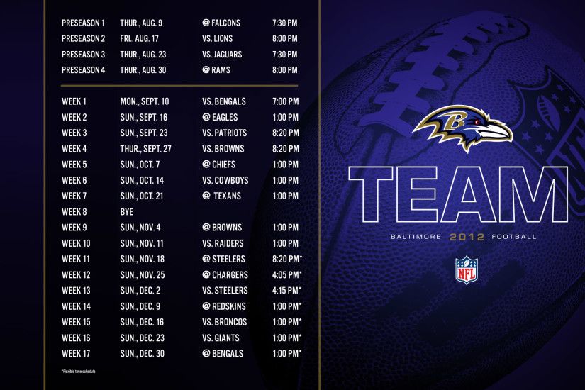 Baltimore Ravens Schedule 2016 Baltimore Ravens Schedule