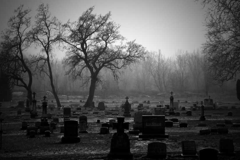 Cemetery. | Cemetery BW Tombstones Trees wallpaper. Cemetery Religious  desktop ...