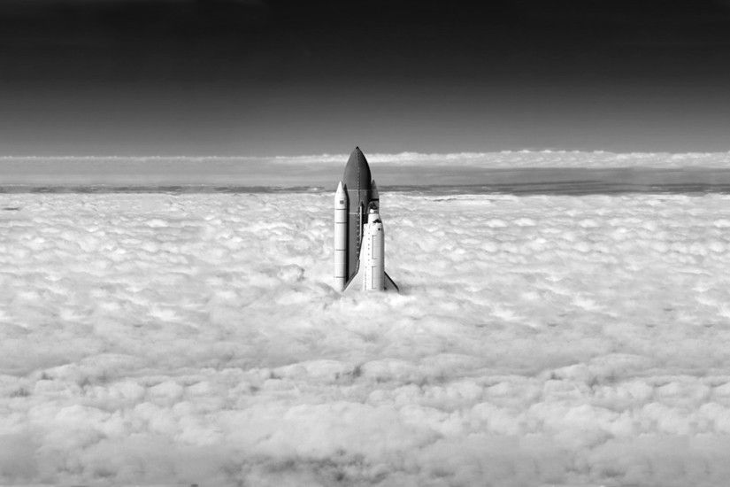 space Shuttle, Monochrome Wallpapers HD / Desktop and Mobile Backgrounds