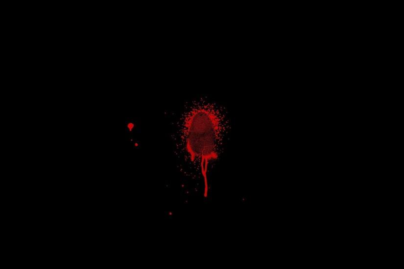 minimalism, Black Background, Fingerprints, Black, Abstract, Red, Blood  Wallpaper HD