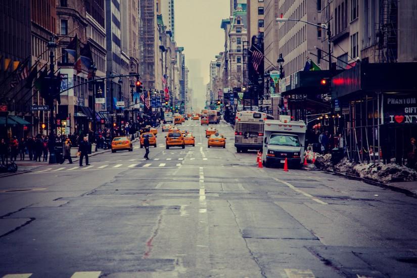 New York City USA Street Taxi HD Wallpaper