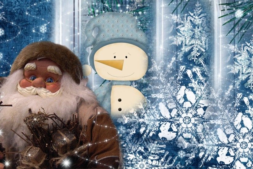 Santa Tag - Winter Friends Firefox Persona Snow Christmas Santa Clause  Snowman Abstract Free HD Desktop
