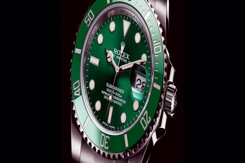 Wallpapers Backgrounds - rolex green submariner watch brand desktop