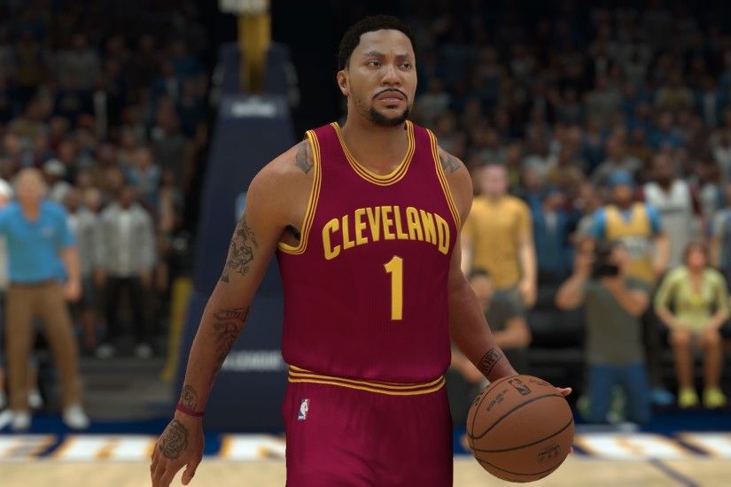 Derrick Rose in his Cleveland Cavaliers jersey.