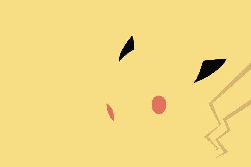 Awesome minimalist Pikachu wallpaper. There is a whole collection of them  at the linked site