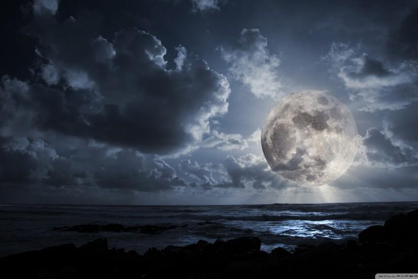 beautiful moon wallpaper 2400x1350 for android