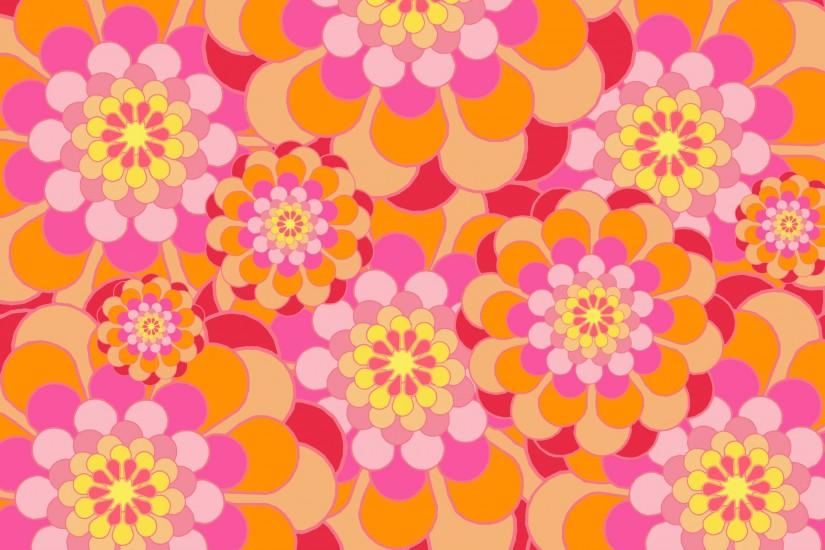 Melon Shades Floral Background