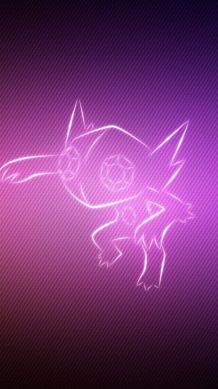Preview wallpaper pokemon, background, lilac, sableye 1080x1920