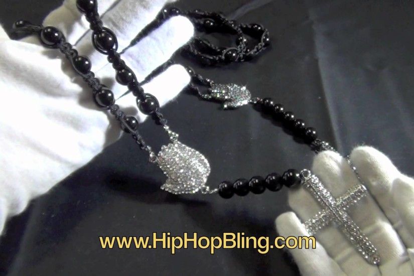 Disco Ball Rosary Necklaces With Bling Bling Praying Hands and Cross -  YouTube