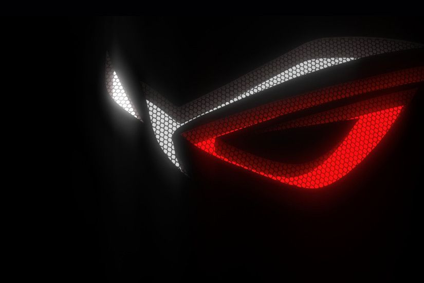 asus rog (republic of gamers) logo hex background