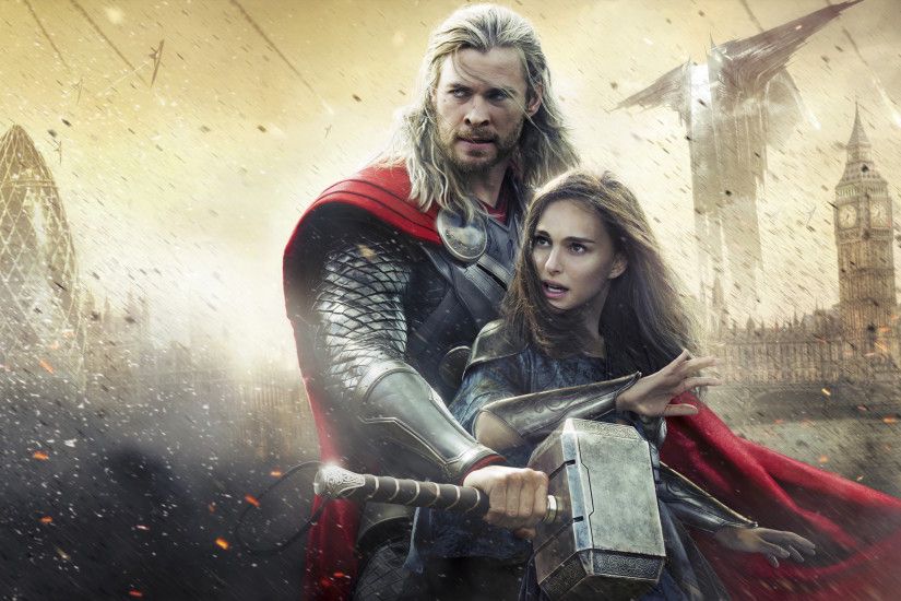 Chris Hemsworth and Natalie Portman 4k HD Thor 2 hd wallpapers