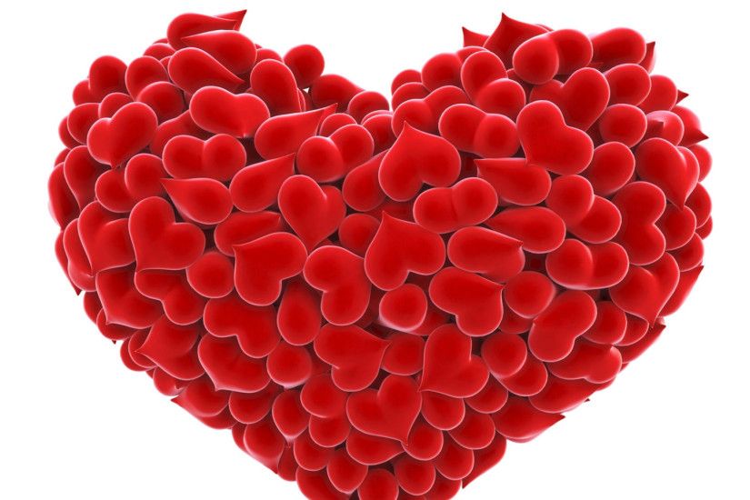1920x1080 Wallpaper heart, red, hearts, love
