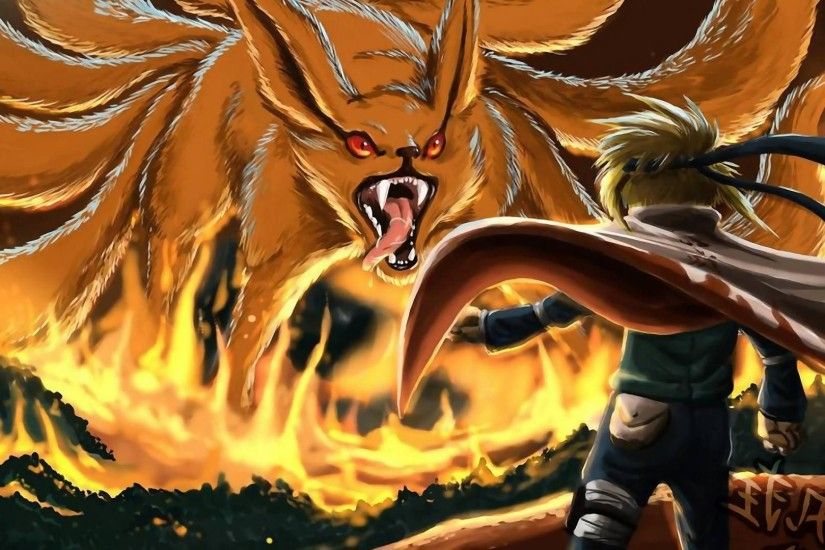 Kyuubi in flames - Naruto wallpaper - Anime wallpapers .