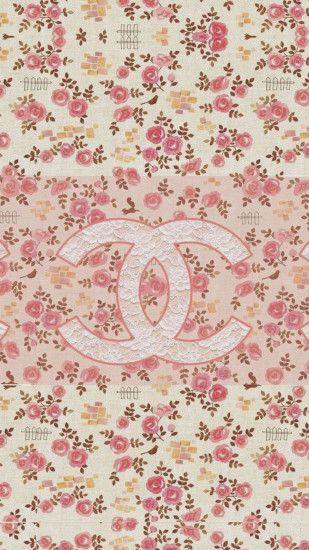 Coco Chanel Flowers Pattern Logo #wallpaper