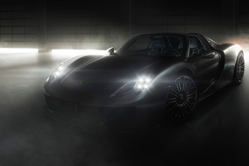 2015 Porsche 918 Spyder Black Wallpapers HD - http://carwallspaper.com/