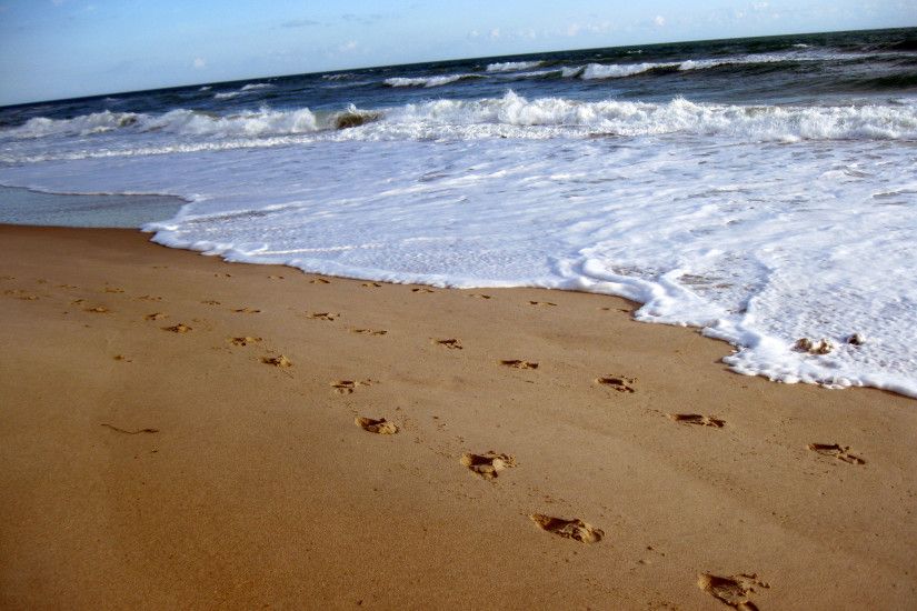 Beach Sand Footprints