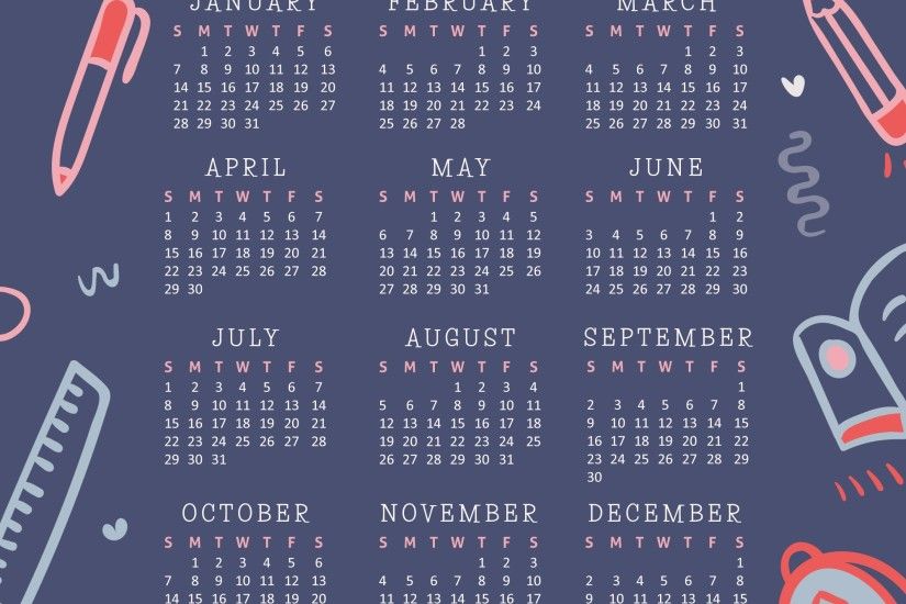Desktop Wallpaper Calendar 2018