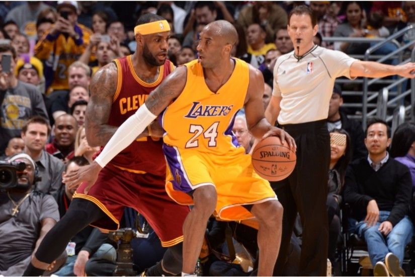 Lebron James vs La Lakers Kobe Bryant 4K Wallpaper