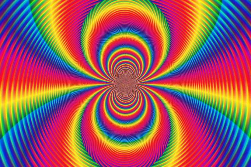 Abstract Rainbow Art Circle Background