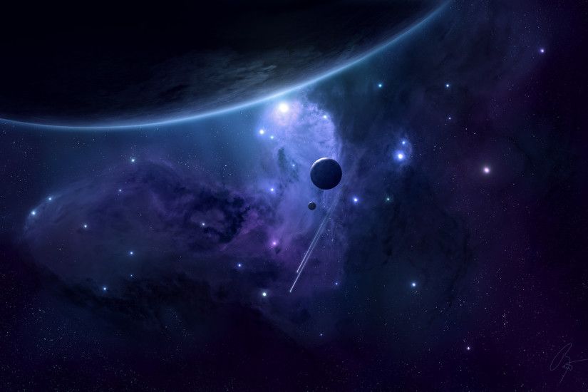 Planets and Stars Space Wallpaper