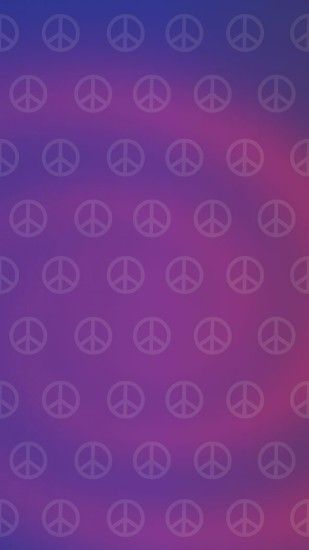 1440x2560 Wallpaper hippies, picture, sign, peace, purple
