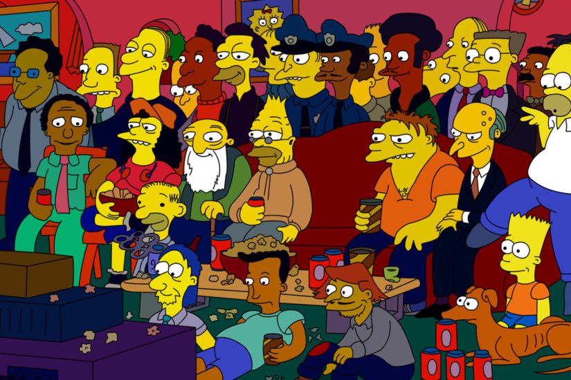 TV Show - The Simpsons Homer Simpson Bart Simpson Montgomery Burns Barney  Gumble Waylon Smithers Grampa