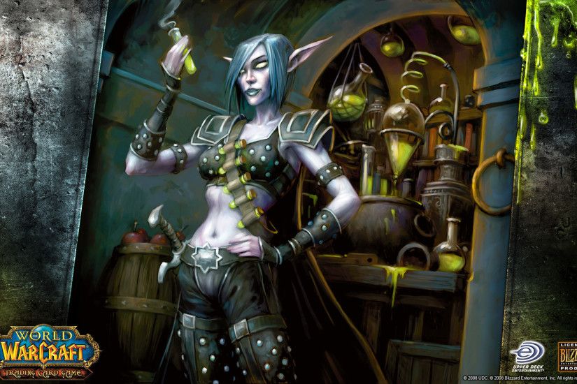 Video Game - World Of Warcraft Night Elf Alchemy Wallpaper