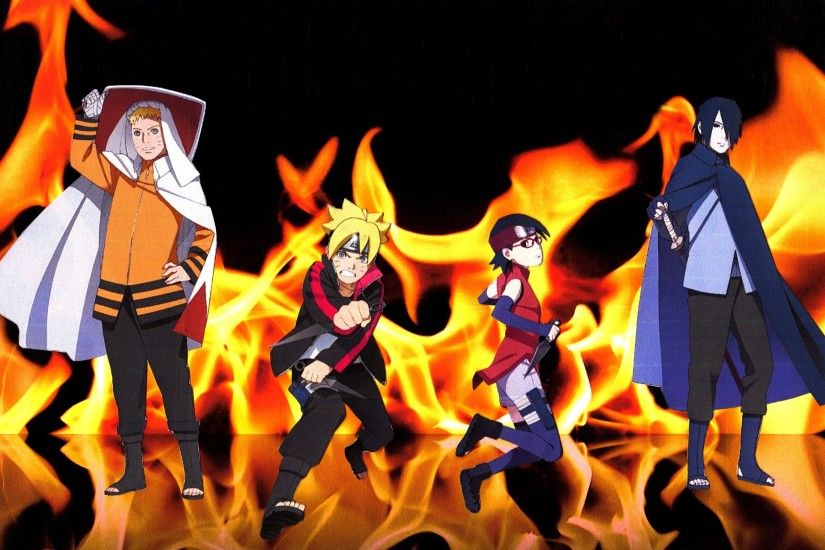 naruto sasuke boruto sarada fire wallpaper 2 by weissdrum on