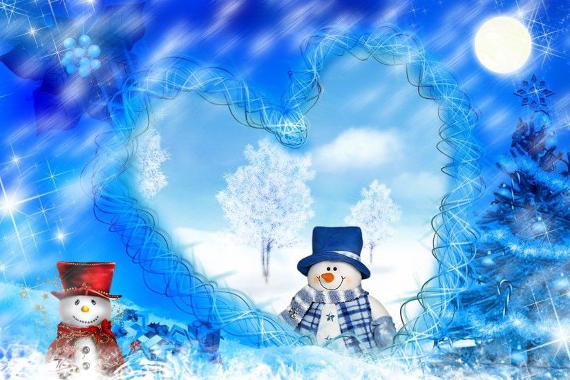 Snowmen Tag - Snowmans Christmas Dreams Firefox Persona Snowman Blue Heart  Trees Cute Snow Winter Whimsical