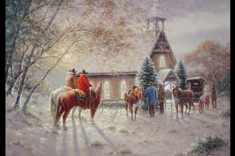 Victorian Christmas Scenes Wallpaper | Jack Terry - First Ones There