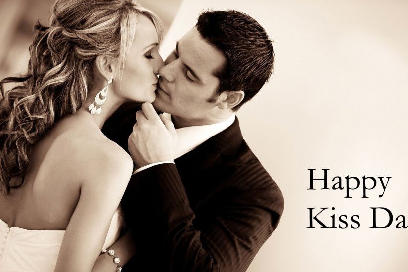Happy kiss day HD wallpaper
