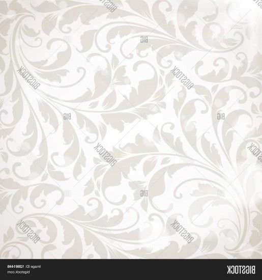 Vector Floral Vintage Wallpaper: Stock Vector Wallpaper With Floral  Ornament With Leafs And Flowers For