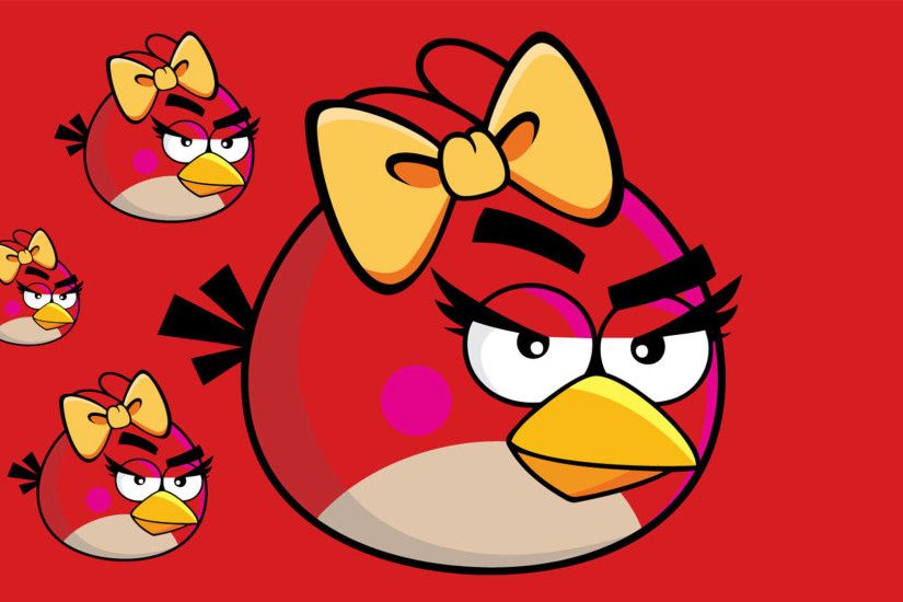 Cute Red Angry Bird Wallpaper