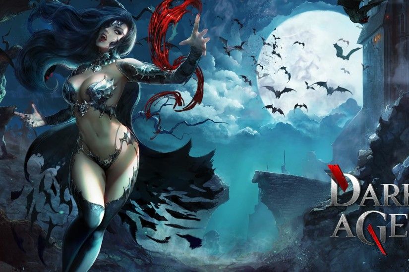 Vampire Dark Age Forsaken World Bats Moon Games Girls Fantasy Free  Background
